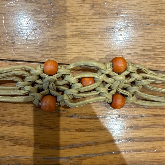 Macrame Boho Belt with beads.  Very cool piece ! - Picture 11 of 13